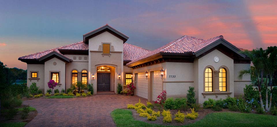 Scottsdale II Model Home in Wicklow at Twin Eagles, Stock Construction